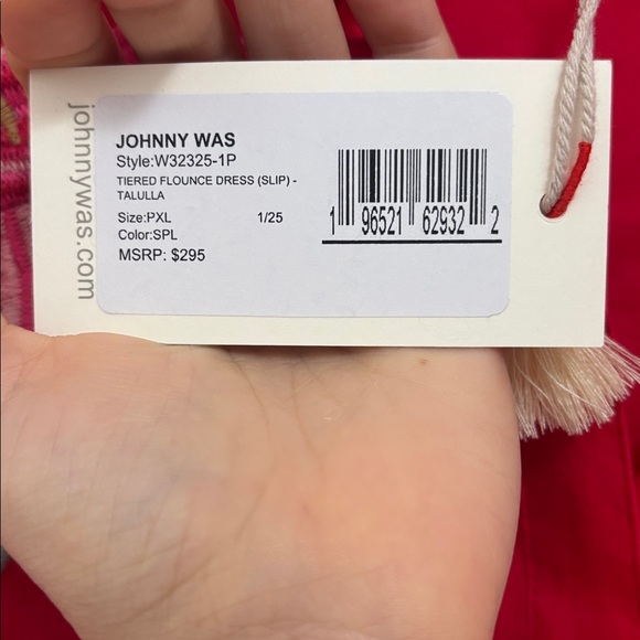 Johnny Was Red Floral Embroidered Mini Dress, XLP - Picture 9 of 14